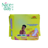 Lady use wood pulp 100% bio nonwoven fabric sanitary napkin for Africa market NDSC-1-3-Niceday