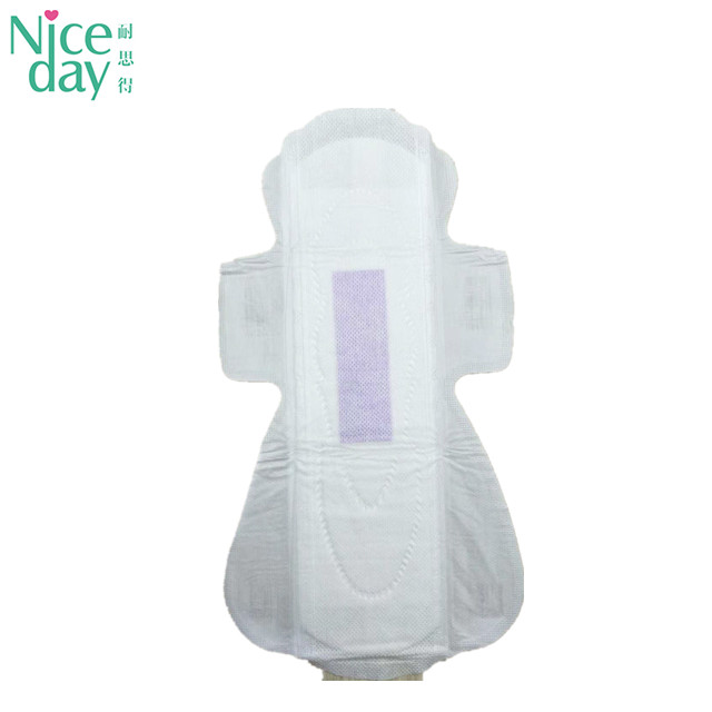 OEM  non woven fabric sanitary napkin overnight lady care blue chip  sanitary pad export to Tanzania ND20181-27-Niceday