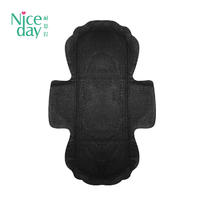 OEM sexy black bamboo charcoal sanitary pads for sensitive skin NICEDAY L-2