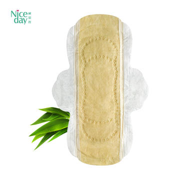 Natural bamboo fiber sanitary napkin leak control channel pads manufacturer NICEDAY NDN-1-2-245