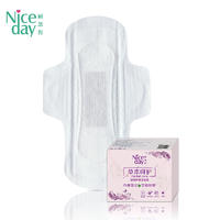 Patent heathy herbal sanitary napkin with hypoallergenic texas organic cotton NICEDAY NDN-7-245