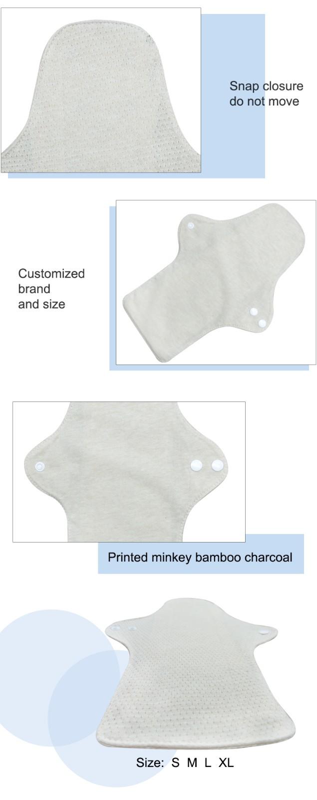 Niceday organic reusable panty liners bamboo for ladies-2